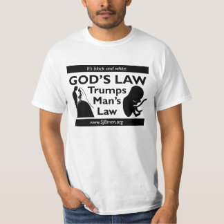 Das Gesetz des Gottes Trumps T - Shirt des Mannes