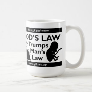 Das Gesetz des Gottes Trumps Tasse des Mannes