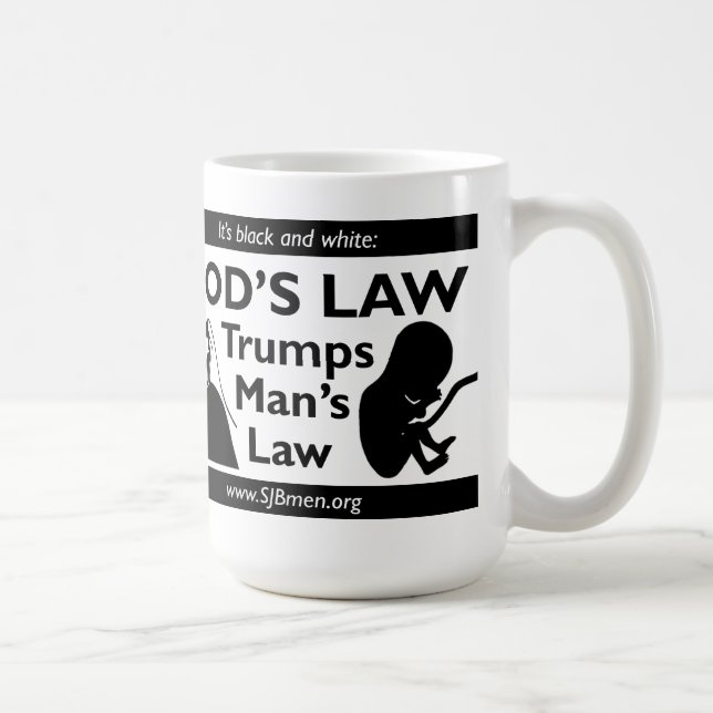 Das Gesetz des Gottes Trumps Tasse des Mannes (Rechts)