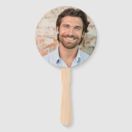 Das Gesicht der Groom auf einem Stick-Junggeselinn Fächer