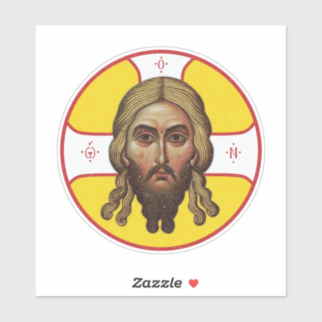 Das Gesicht des christlich-orthodoxen Symbols Aufkleber (Blatt)