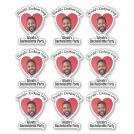 Das Gesicht des lustigen Junggeselinnen-Abschieds Aufkleber