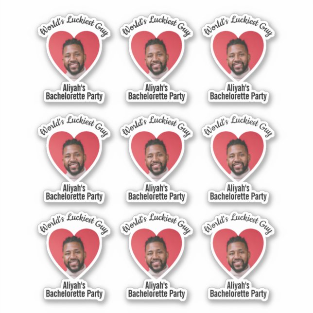 Das Gesicht des lustigen Junggeselinnen-Abschieds Aufkleber (Vorderseite)