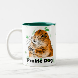 das Gesicht des Präriehunds (2) Zweifarbige Tasse