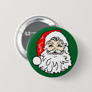 Das Gesicht des Weihnachtsmannes Button