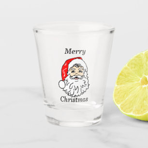Das Gesicht des Weihnachtsmannes Schnapsglas