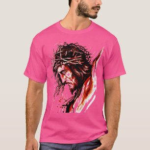 Das Gesicht des Zeichnend Jesus T-Shirt