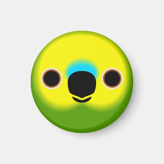 Das Gesicht einer blauen Amazone Magnet (Vorne)
