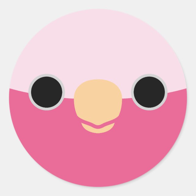 Das Gesicht einer Galah Runder Aufkleber (Vorderseite)