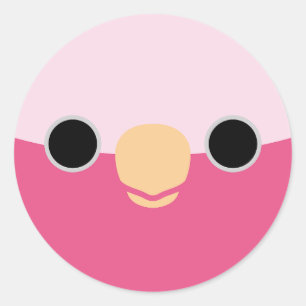 Das Gesicht einer Galah Runder Aufkleber