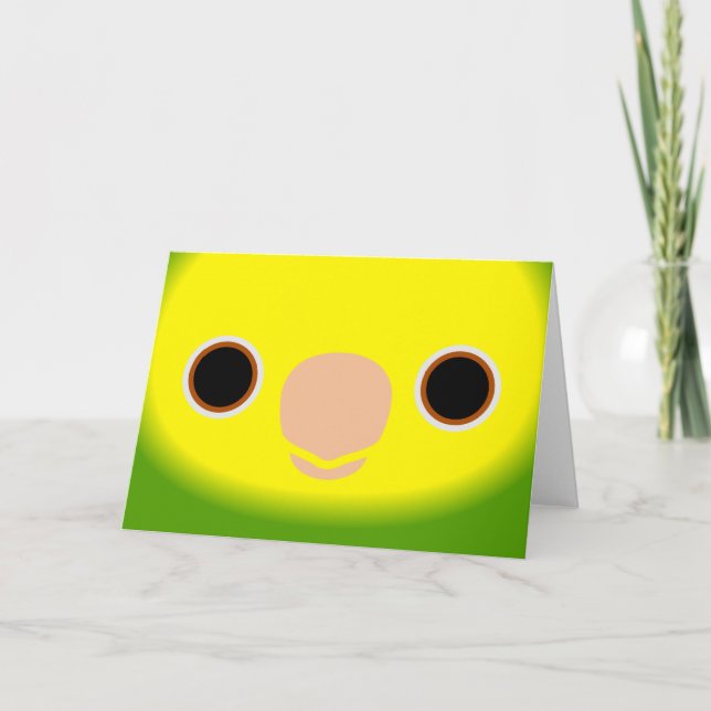 Das Gesicht einer gelben Amazone Karte (Vorderseite)