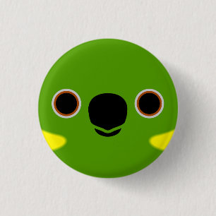 Das Gesicht einer gelbnackten Amazone Button
