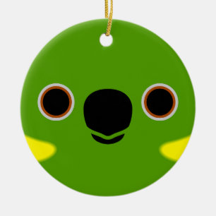 Das Gesicht einer gelbnackten Amazone Keramik Ornament