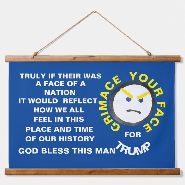 Das Gesicht einer Nation Wandteppich Mit Holzrahmen (Vorne)
