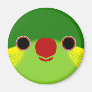 Das Gesicht einer Rot-Flankenlorike Magnet