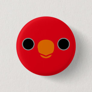 Das Gesicht einer roten Lory Button