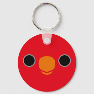 Das Gesicht einer roten Lory Schlüsselanhänger