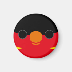 Das Gesicht einer weißen Lory Magnet