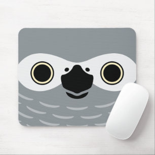 Das Gesicht eines Afrikanischen Graupapageis Mousepad