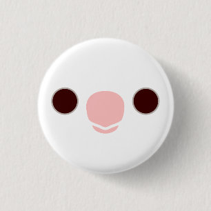 Das Gesicht eines Albinokakatiels Button