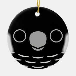 Das Gesicht eines Baudins schwarzen Kakadu Keramik Ornament