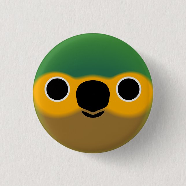 Das Gesicht eines Braunwurzelparakets Button (Vorderseite)