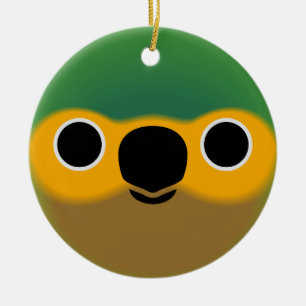 Das Gesicht eines Braunwurzelparakets Keramik Ornament