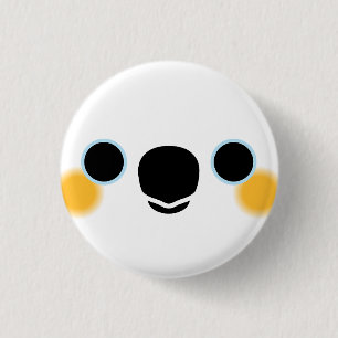 Das Gesicht eines Citron-Kakados Button