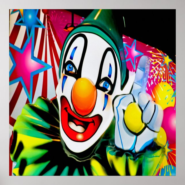 Das Gesicht eines Clown-Posters Poster (Vorne)
