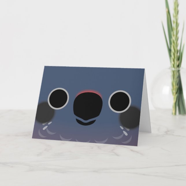 Das Gesicht eines Duskypapagei Karte (Vorderseite)