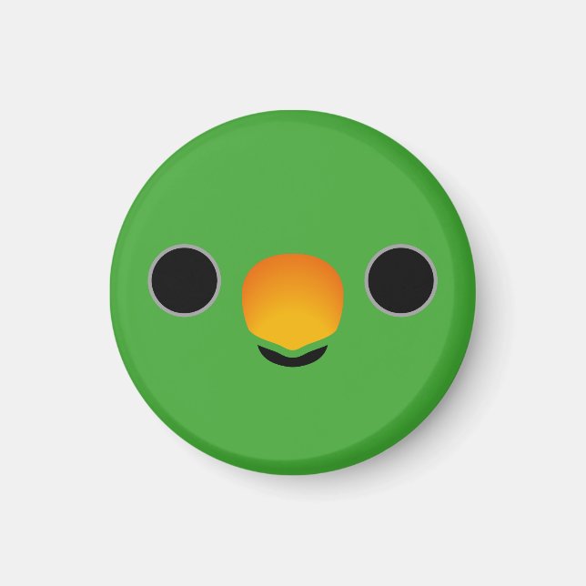 Das Gesicht eines Eclectus Parrot (männlich) Magnet (Vorne)