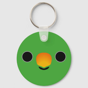 Das Gesicht eines Eclectus Parrot (männlich) Schlüsselanhänger