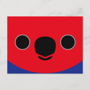 Das Gesicht eines Eclectus Parrot (weiblich) Feiertagspostkarte