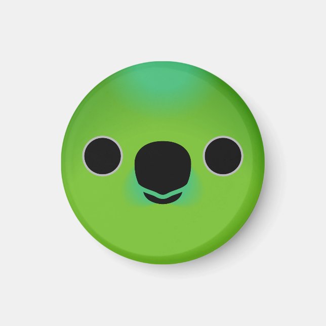 Das Gesicht eines Finschs Zwergpapageis Magnet (Vorne)