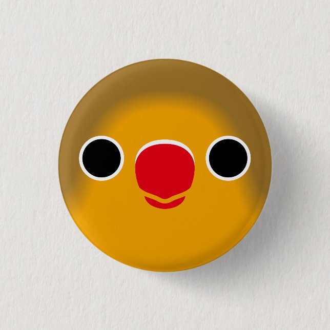 Das Gesicht eines Fisch-Liebhabers Button (Vorderseite)