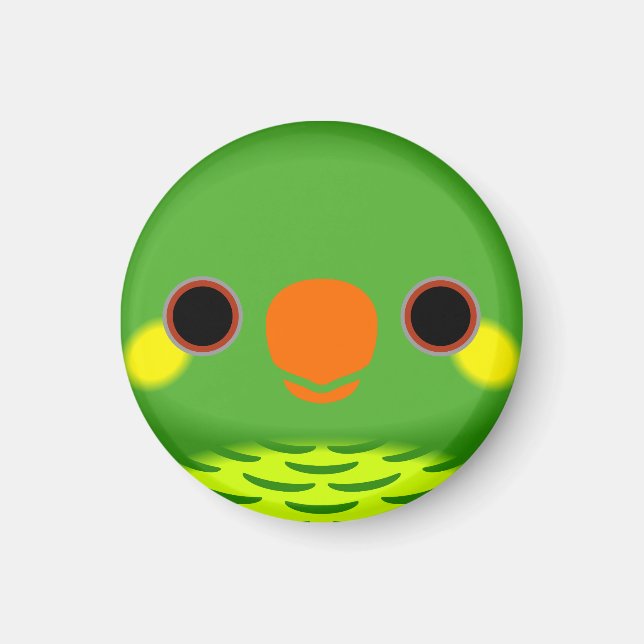 Das Gesicht eines gelbwangen Lorikeets Magnet (Vorne)