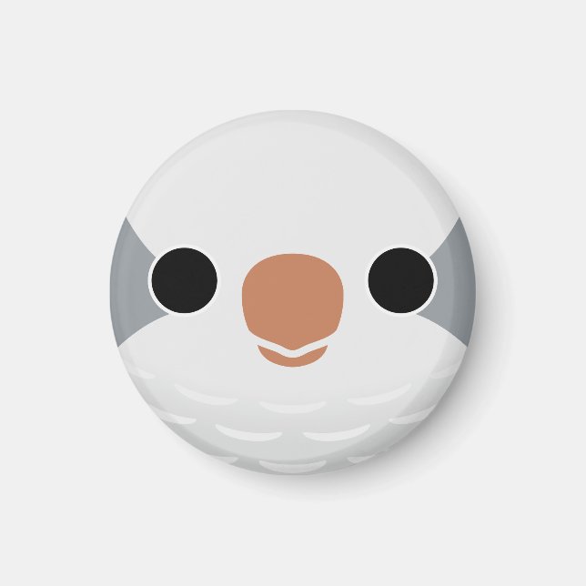 Das Gesicht eines grauen Monk Parakeet Magnet (Vorne)