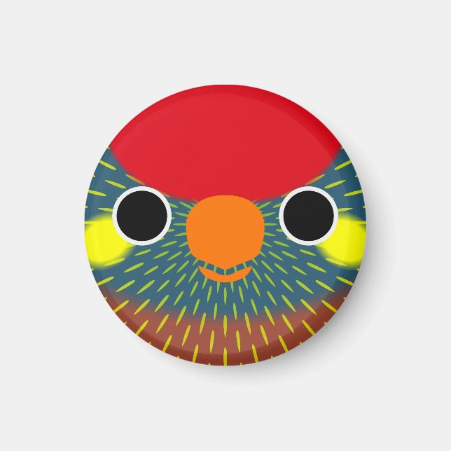 Das Gesicht eines Lorikeets Magnet (Vorne)