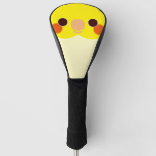 Das Gesicht eines Lutino-Nymphensittichs Golf Headcover