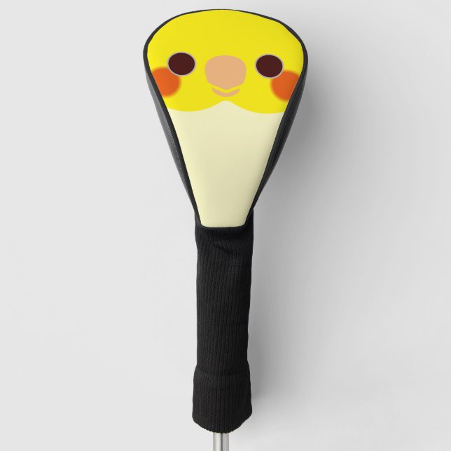 Das Gesicht eines Lutino-Nymphensittichs Golf Headcover (Vorderseite)