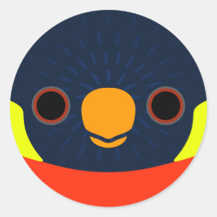 Das Gesicht eines Mitchell's Lorikeet Runder Aufkleber