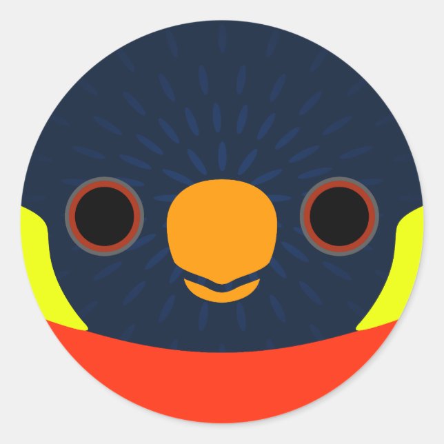 Das Gesicht eines Mitchell's Lorikeet Runder Aufkleber (Vorderseite)
