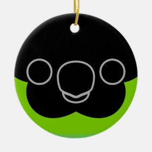 Das Gesicht eines Nanday-Parketts Keramik Ornament