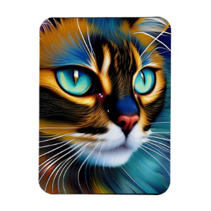 Das Gesicht eines niedlichen Lynx-Punktes Siam Magnet