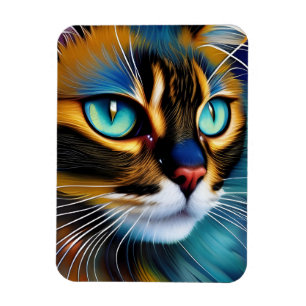 Das Gesicht eines niedlichen Lynx-Punktes Siam Magnet