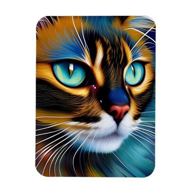 Das Gesicht eines niedlichen Lynx-Punktes Siam Magnet (Vertikal)