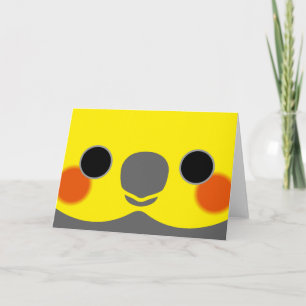 Das Gesicht eines normalen grauen männlichen Cocka Karte