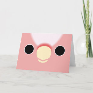Das Gesicht eines rosa Kakados Karte