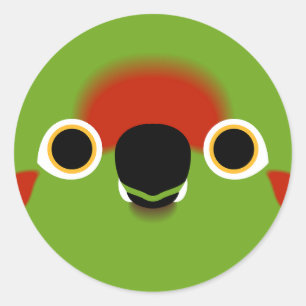 Das Gesicht eines Rothalbflügels Runder Aufkleber
