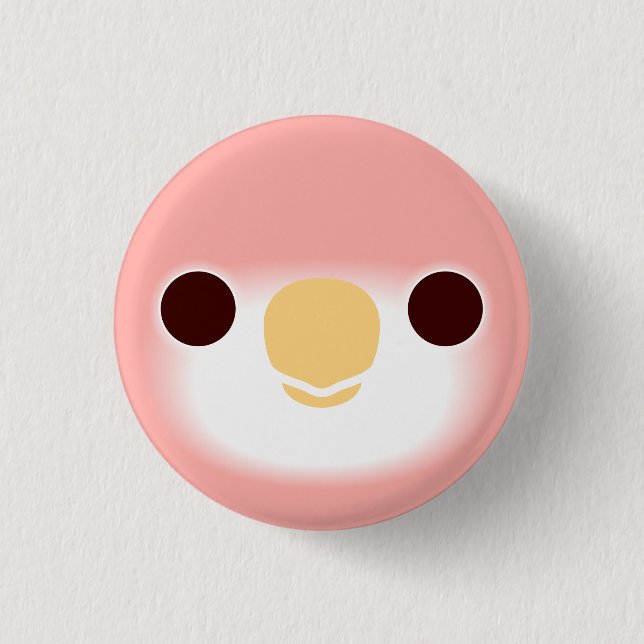 Das Gesicht eines Rubino-Bourke-Papagei Button (Vorderseite)